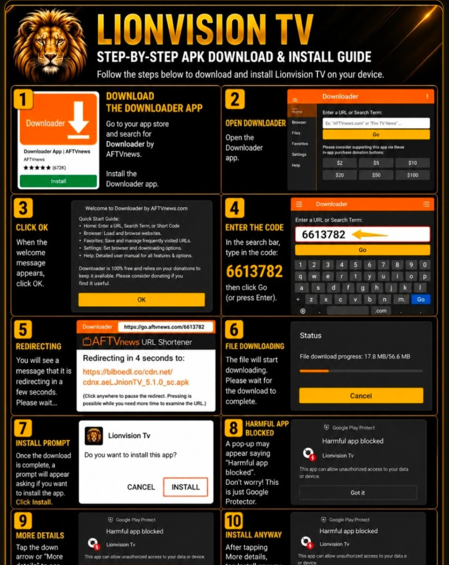 LionVision TV download and install guide
