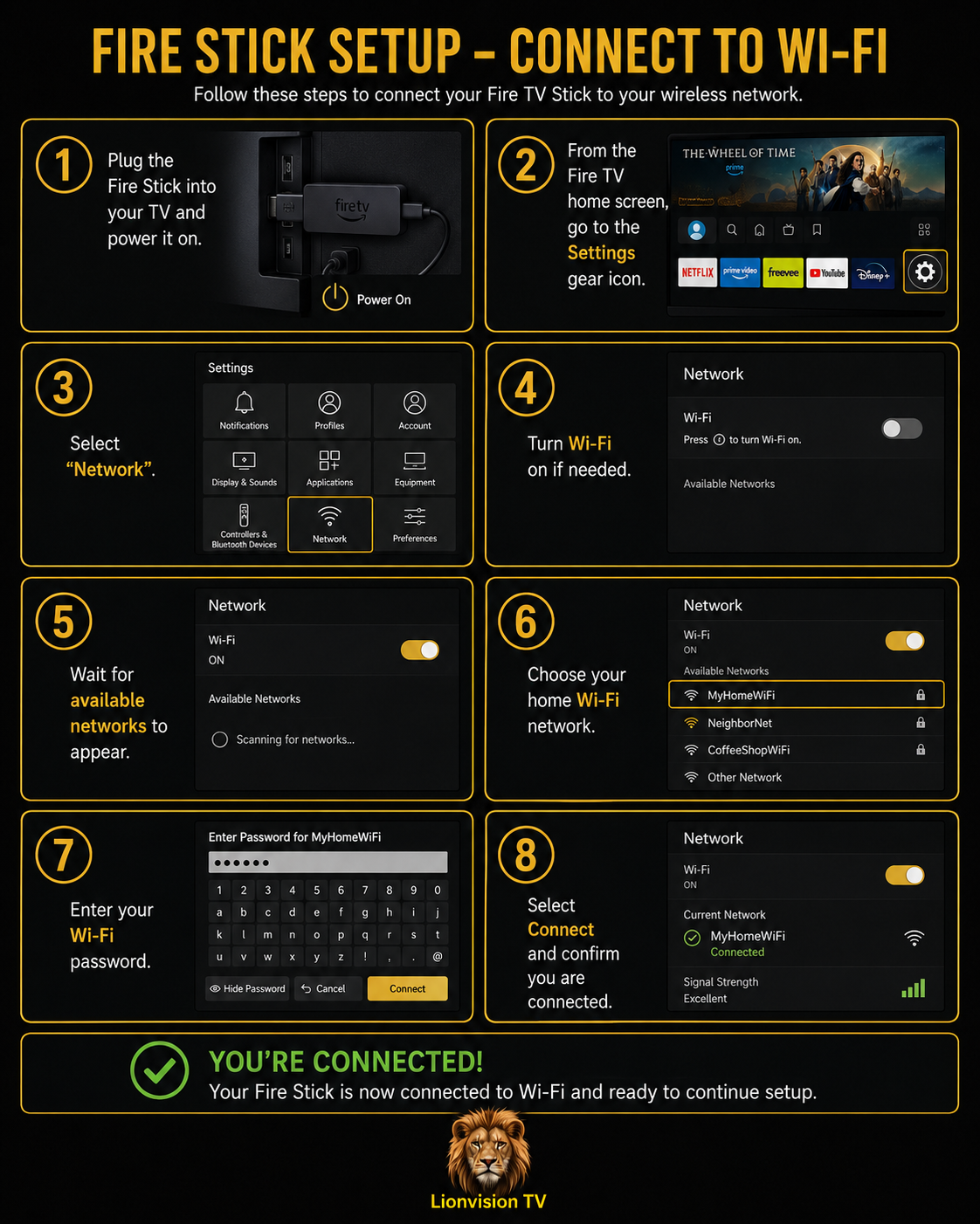 Fire TV Stick Wi-Fi setup guide